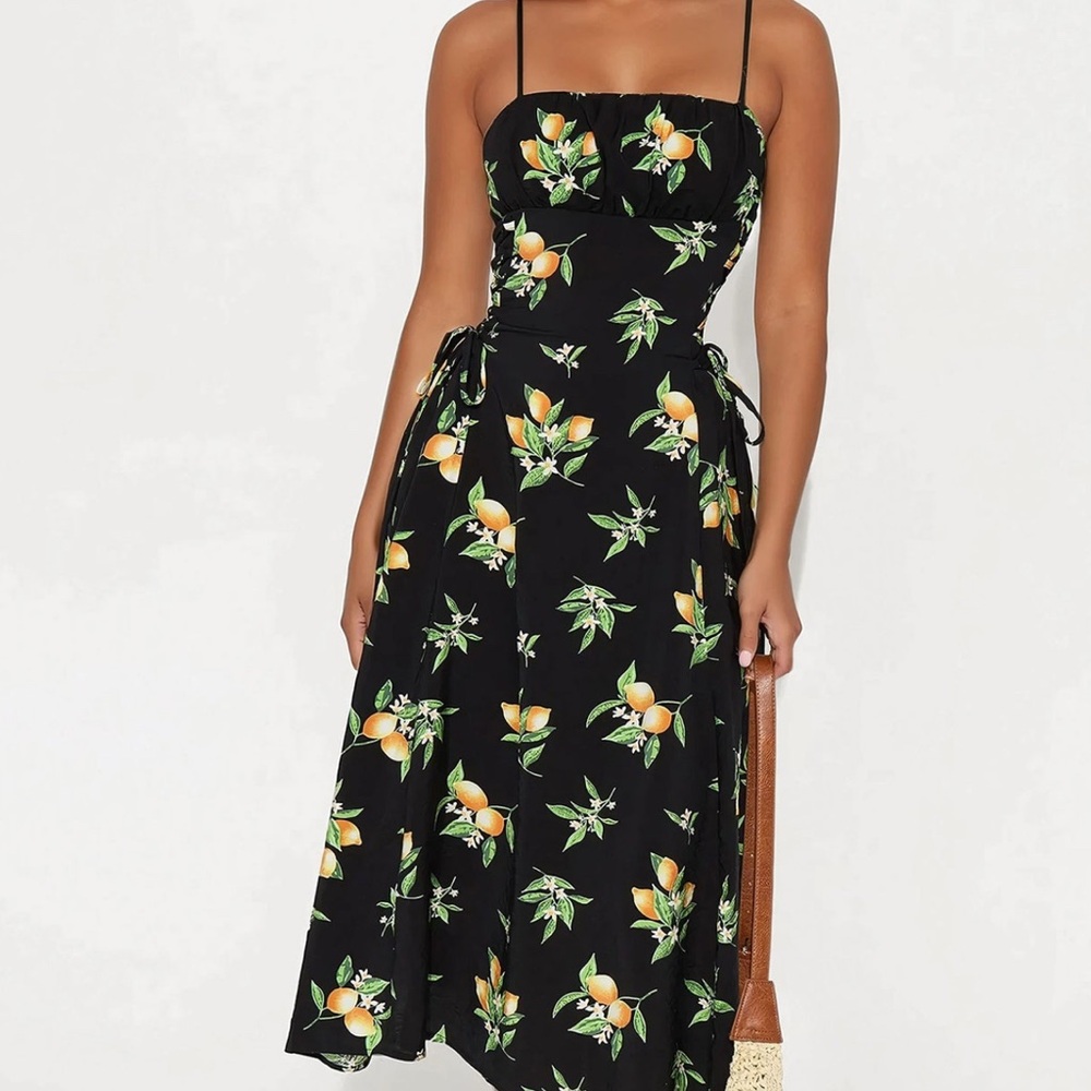 Floral Black Dress